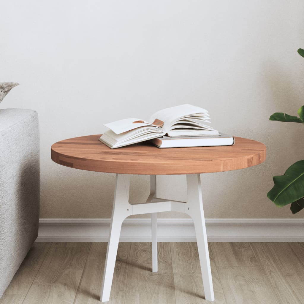 Dessus de table Ø50x2,5 cm rond bois massif de hêtre - XIOS
