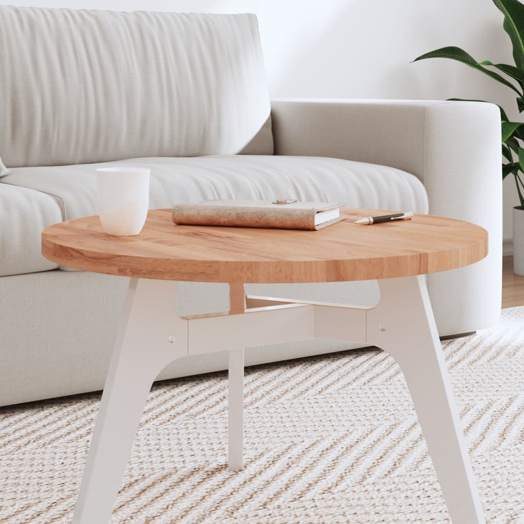 Dessus de table Ø60x2,5 cm rond bois massif de hêtre - XIOS