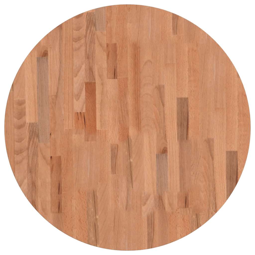 Dessus de table Ø70x2,5 cm rond bois massif de hêtre - XIOS