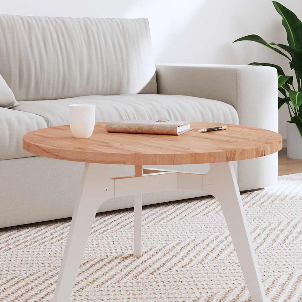 Dessus de table Ø70x2,5 cm rond bois massif de hêtre - XIOS