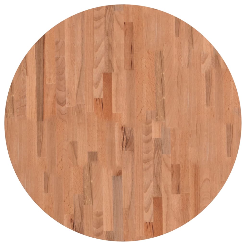 Dessus de table Ø80x2,5 cm rond bois massif de hêtre - XIOS