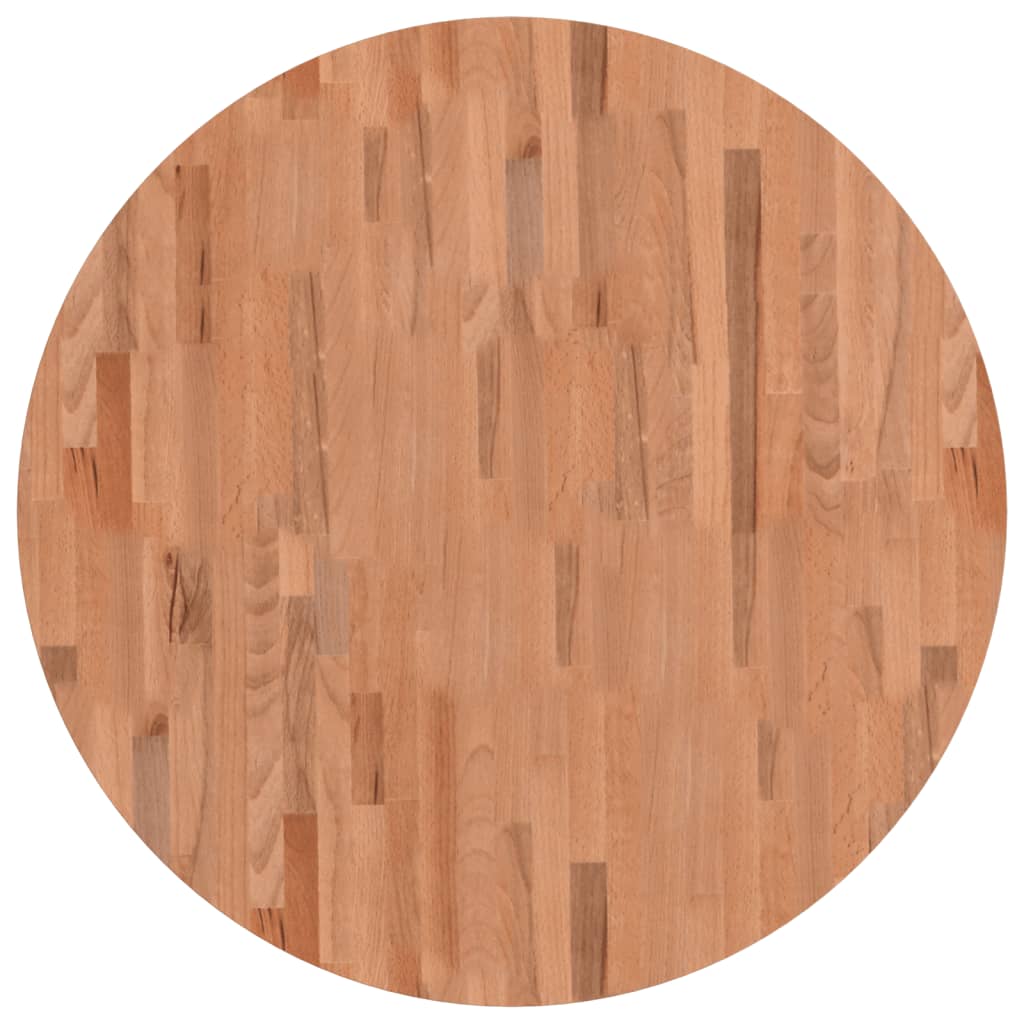 Dessus de table Ø90x2,5 cm rond bois massif de hêtre - XIOS