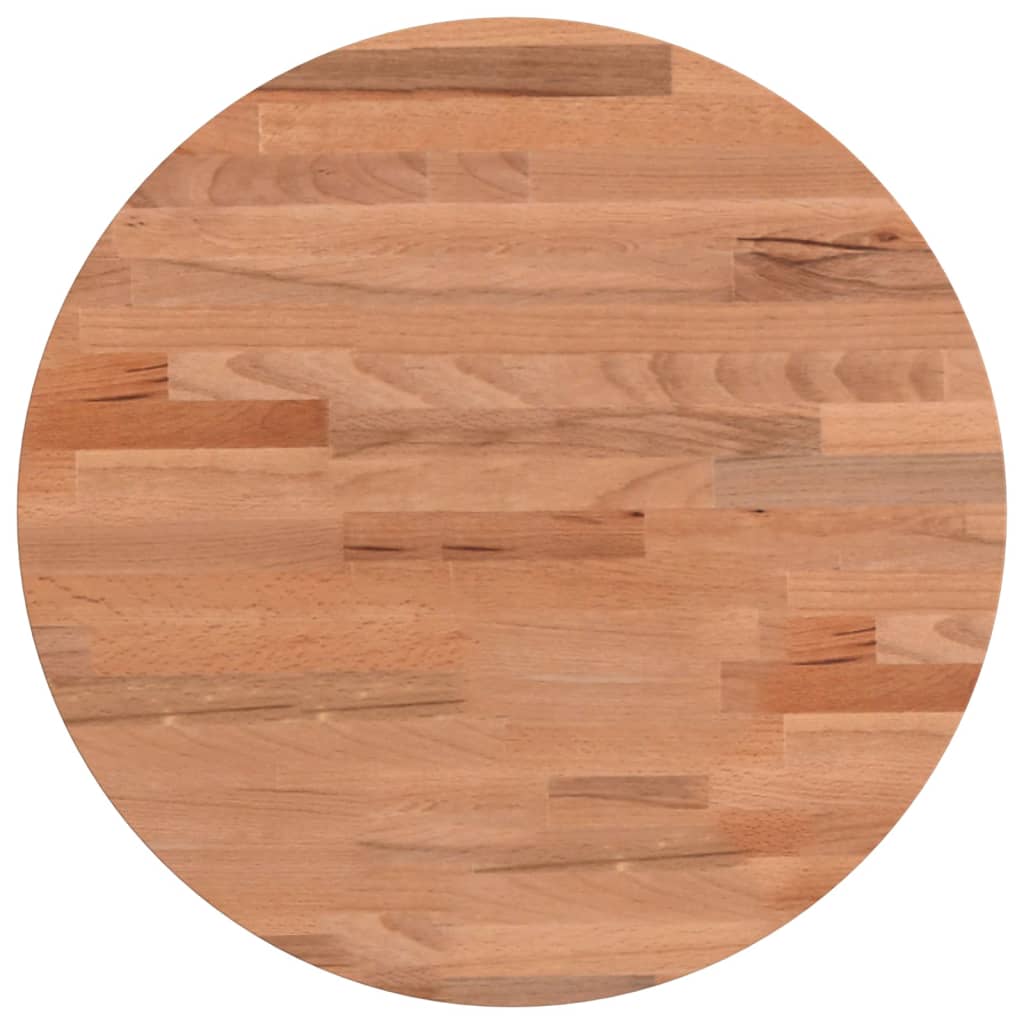 Dessus de table Ø40x4 cm rond bois massif de hêtre - XIOS