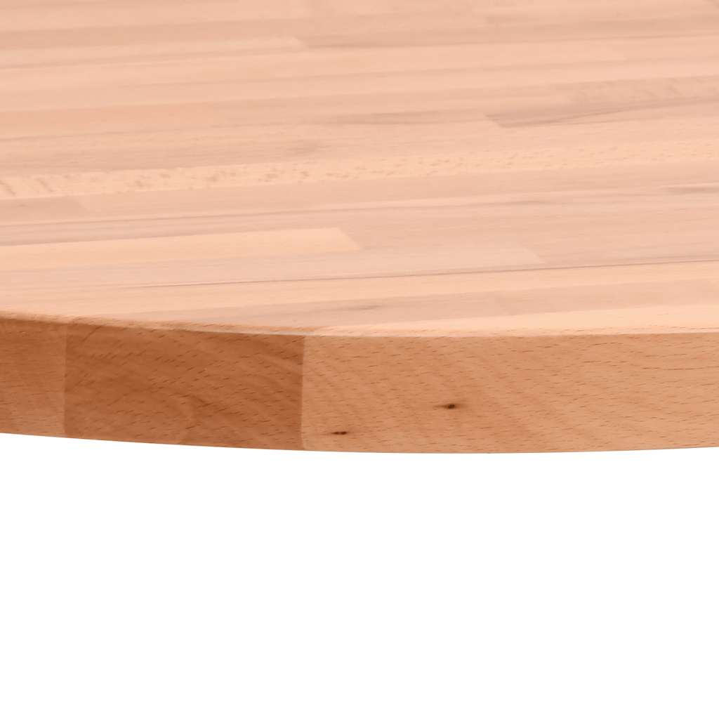 Dessus de table Ø50x4 cm rond bois massif de hêtre - XIOS