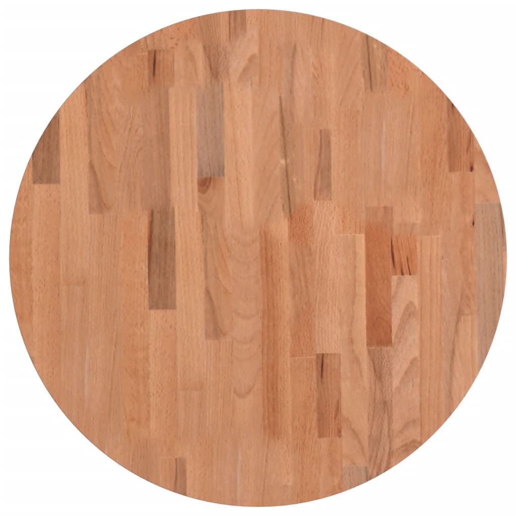 Dessus de table Ø60x4 cm rond bois massif de hêtre - XIOS