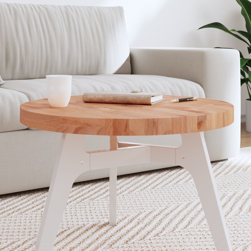 Dessus de table Ø60x4 cm rond bois massif de hêtre - XIOS