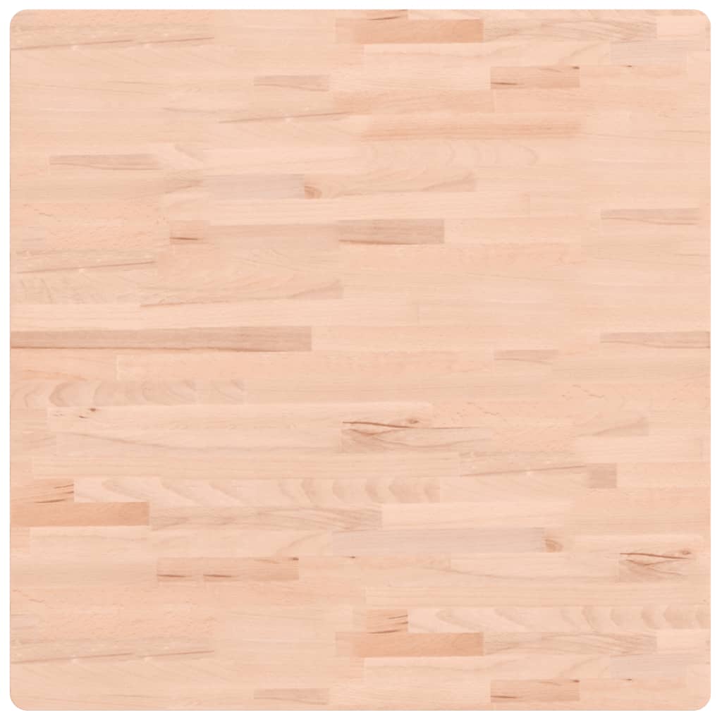 Dessus de table 80x80x2,5 cm carré bois massif de hêtre - XIOS