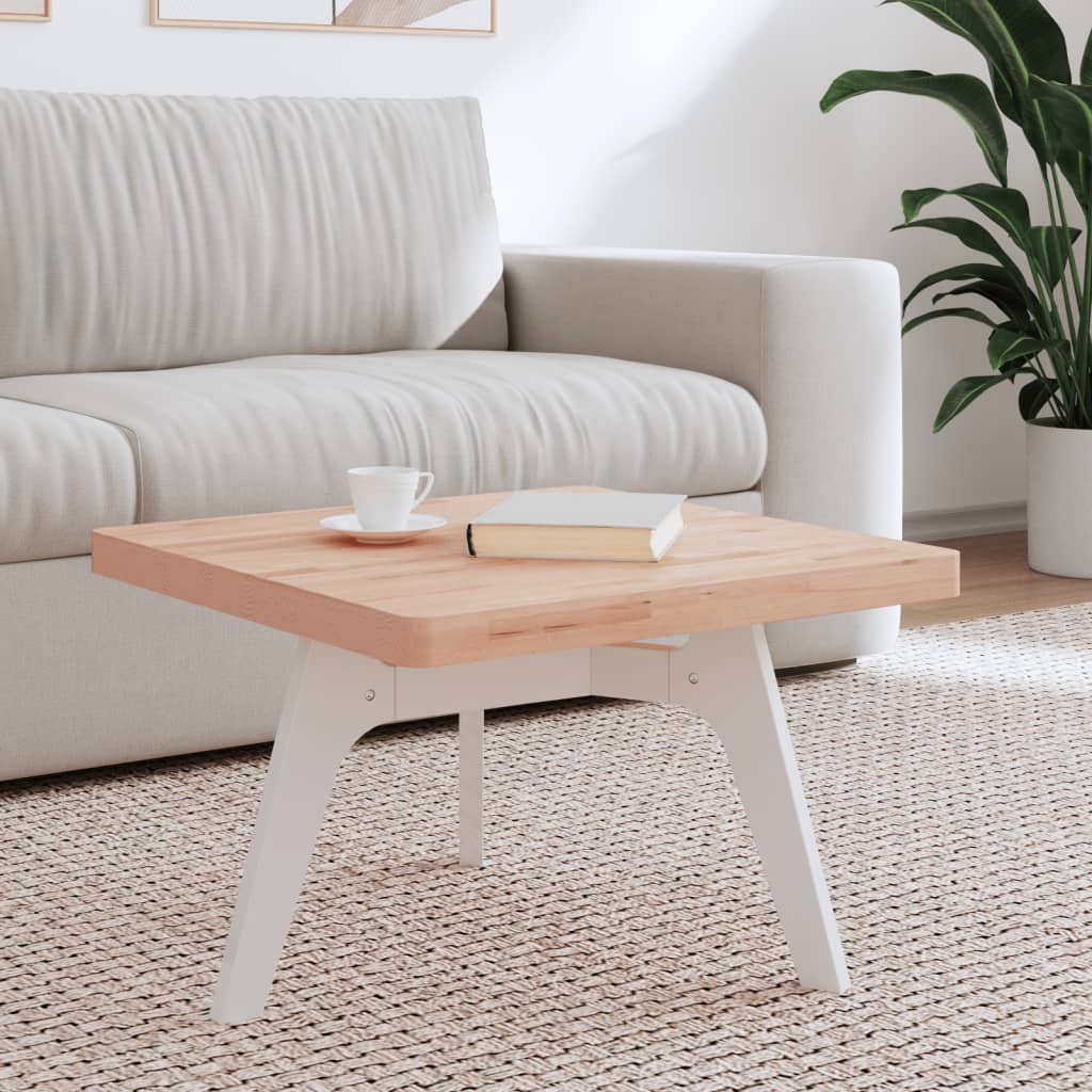 Dessus de table 60x60x4 cm carré bois massif de hêtre - XIOS