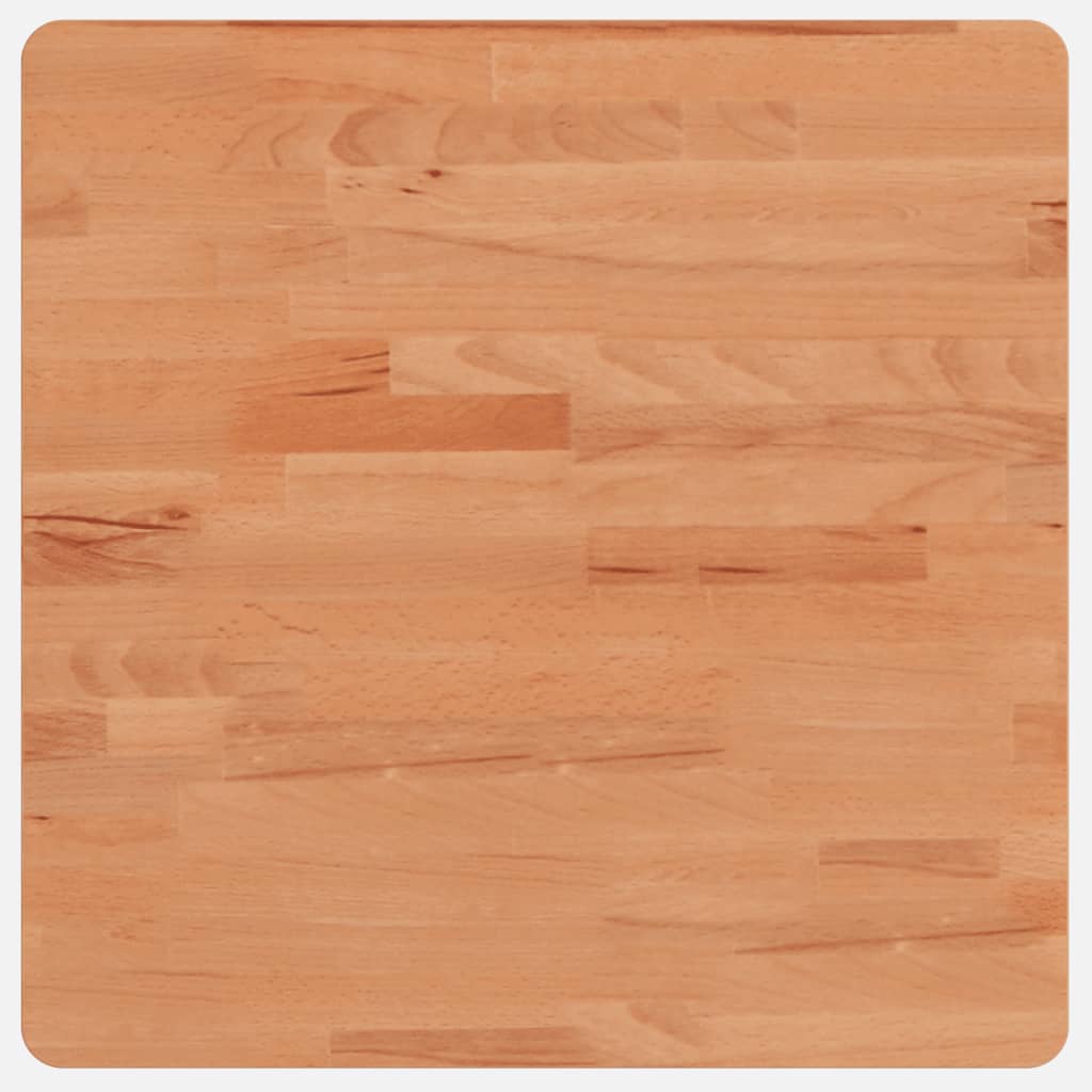 Dessus de table 50x50x4 cm carré bois massif de hêtre - XIOS