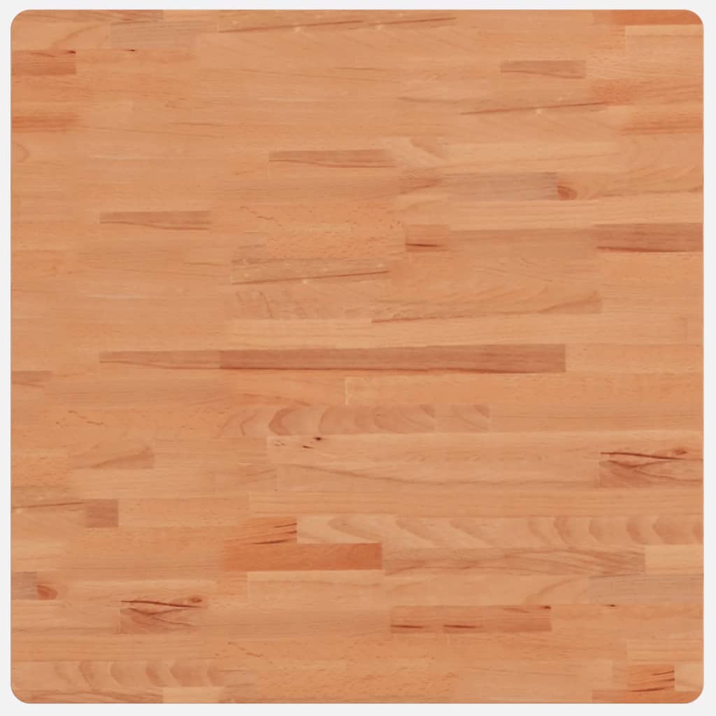 Dessus de table 70x70x4 cm carré bois massif de hêtre - XIOS