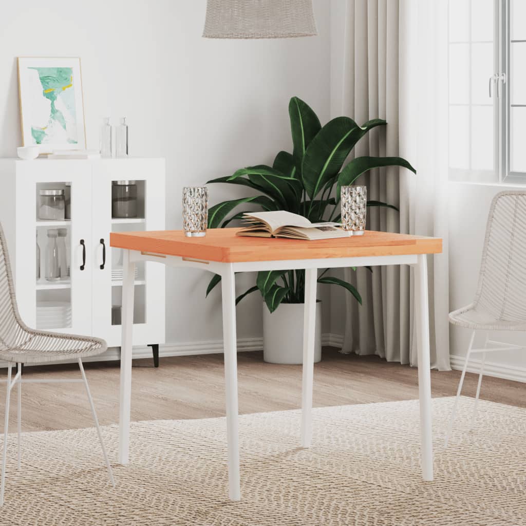 Dessus de table 70x70x4 cm carré bois massif de hêtre - XIOS