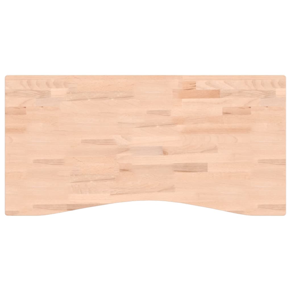 Dessus de bureau 100x(45-50)x2,5 cm bois massif de hêtre - XIOS