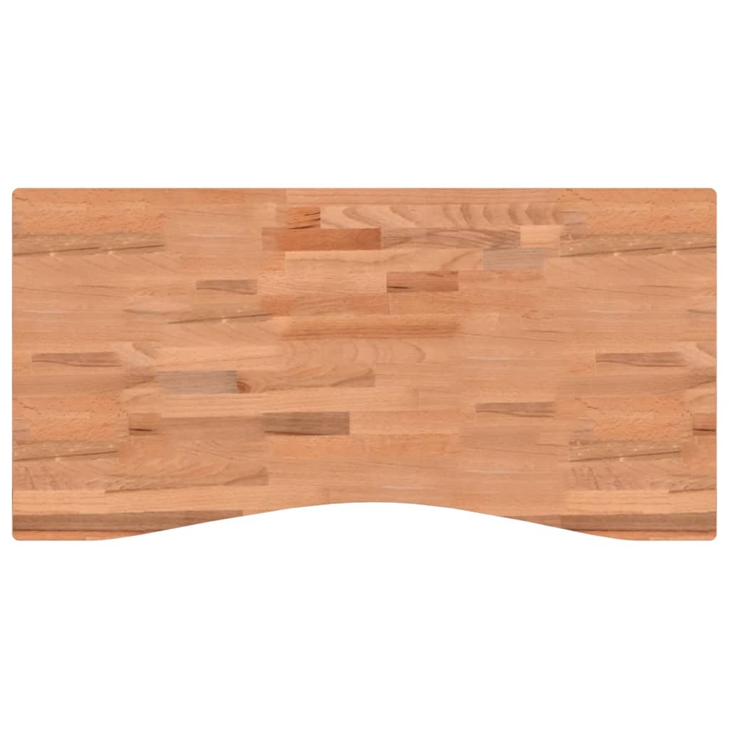 Dessus de bureau 100x(45-50)x2,5 cm bois massif de hêtre - XIOS