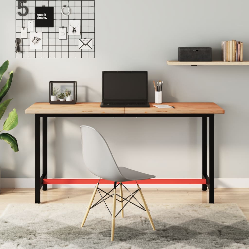 Dessus de bureau 150x55x2,5 cm bois massif de hêtre - XIOS