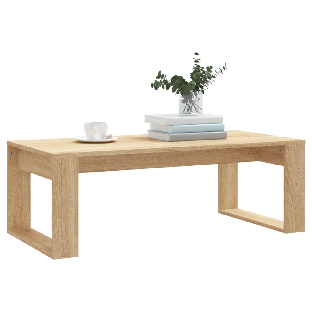 Table basse chêne sonoma 102x50x35 cm bois d'ingénierie - XIOS