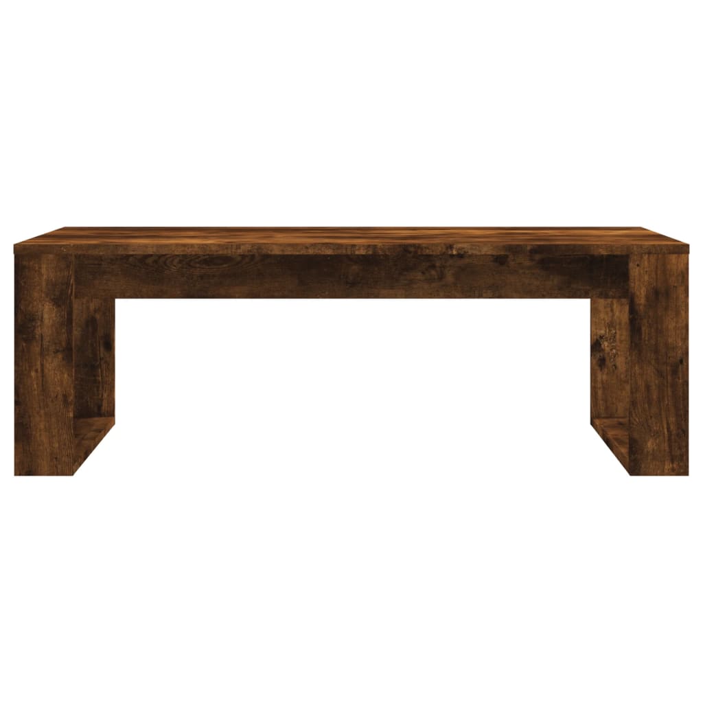 Table basse chêne fumé 102x50x35 cm bois d'ingénierie - XIOS