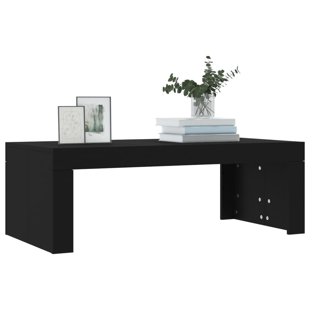 Table basse noir 102x50x36 cm bois d'ingénierie - XIOS