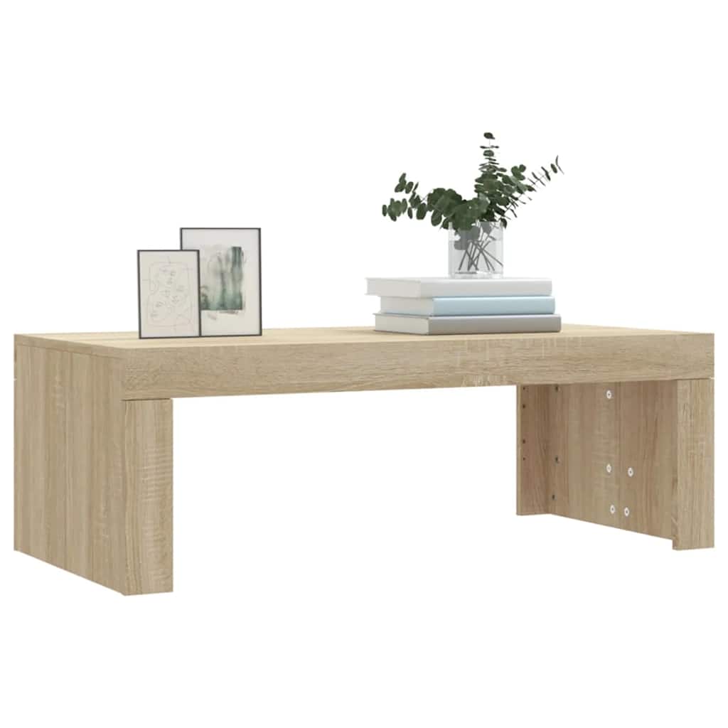 Table basse chêne sonoma 102x50x36 cm bois d'ingénierie - XIOS