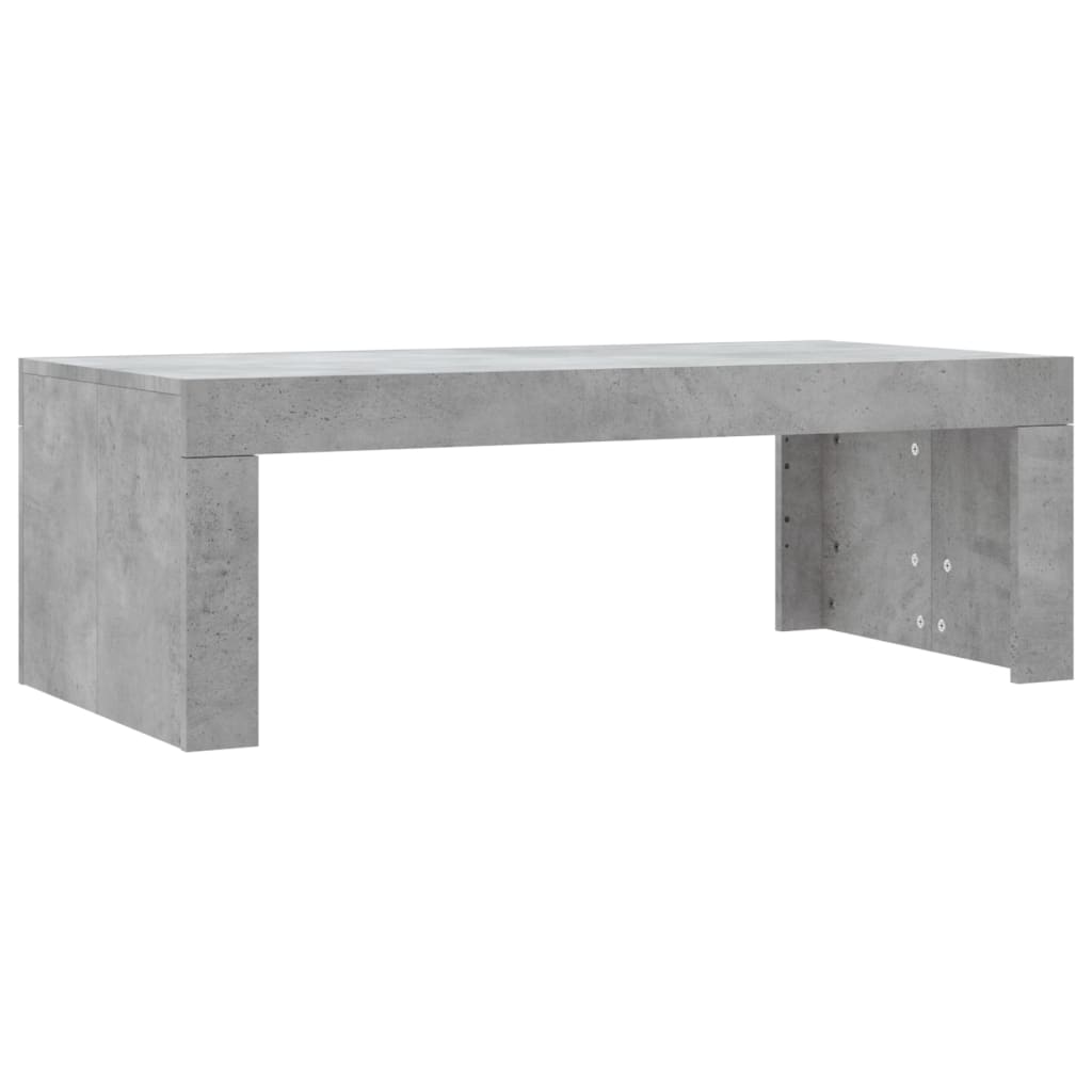 Table basse gris béton 102x50x36 cm bois d'ingénierie - XIOS