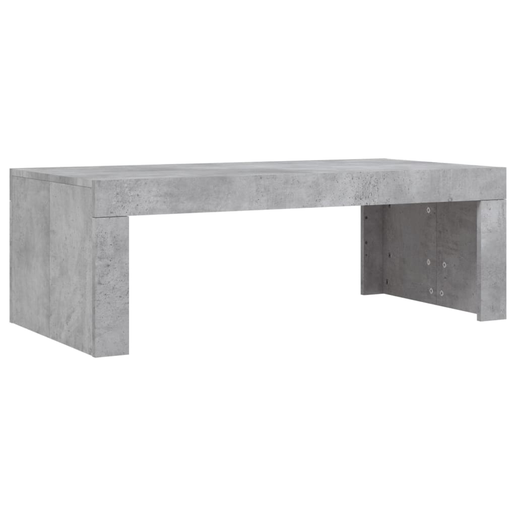 Table basse gris béton 102x50x36 cm bois d'ingénierie - XIOS