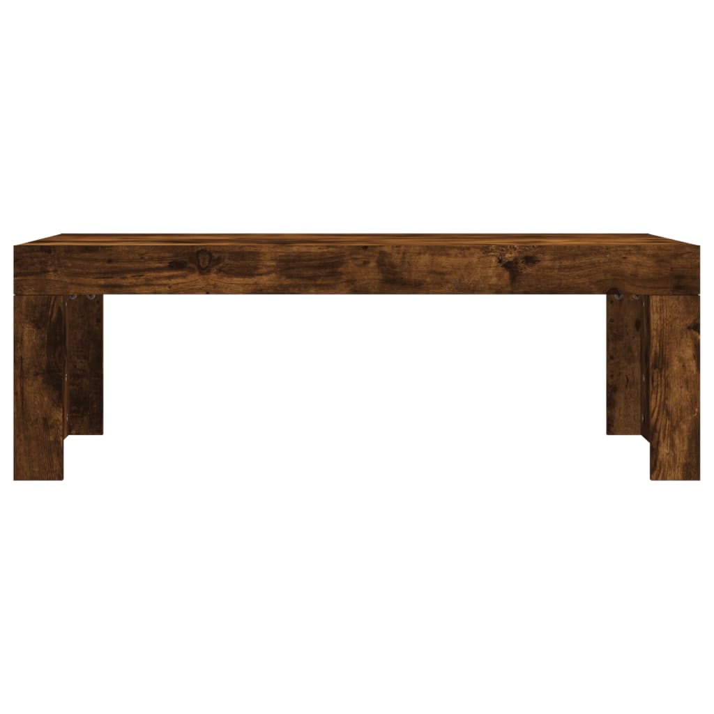 Table basse chêne fumé 102x50x36 cm bois d'ingénierie - XIOS