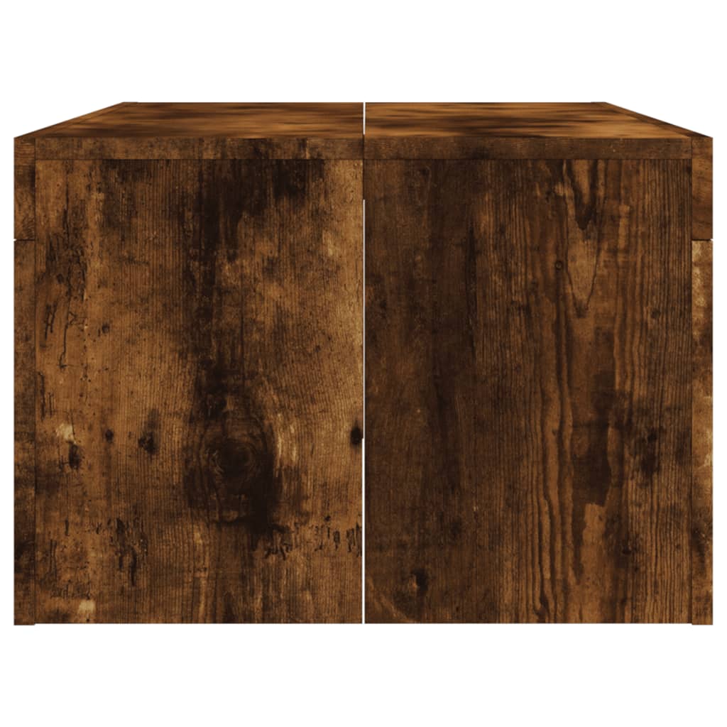 Table basse chêne fumé 102x50x36 cm bois d'ingénierie - XIOS
