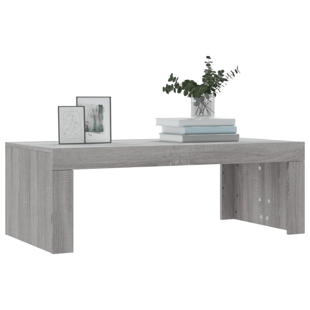 Table basse sonoma gris 102x50x36 cm bois d'ingénierie - XIOS