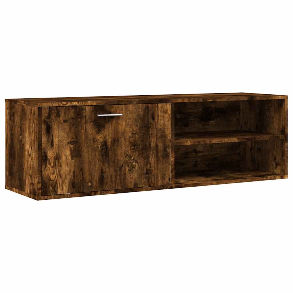 Meuble TV chêne fumé 120x34x37 cm bois d'ingénierie - XIOS