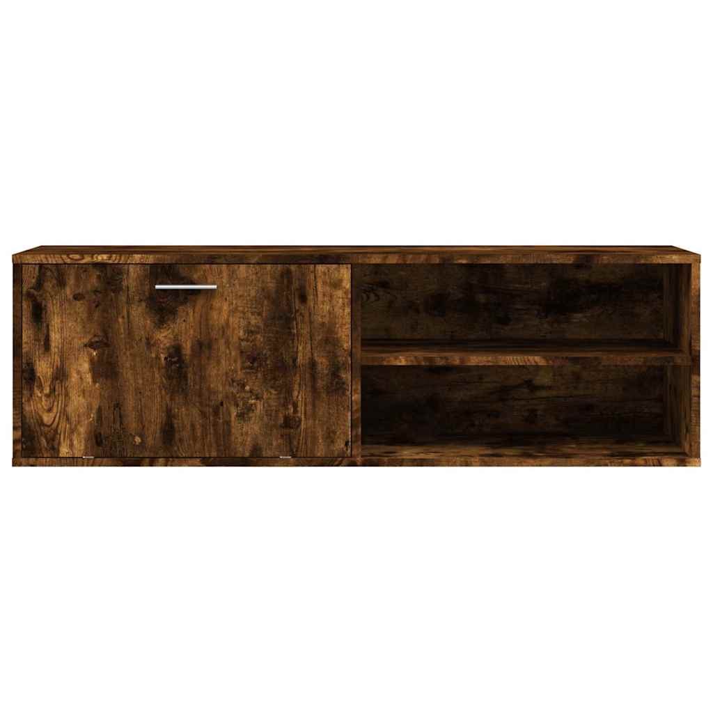 Meuble TV chêne fumé 120x34x37 cm bois d'ingénierie - XIOS