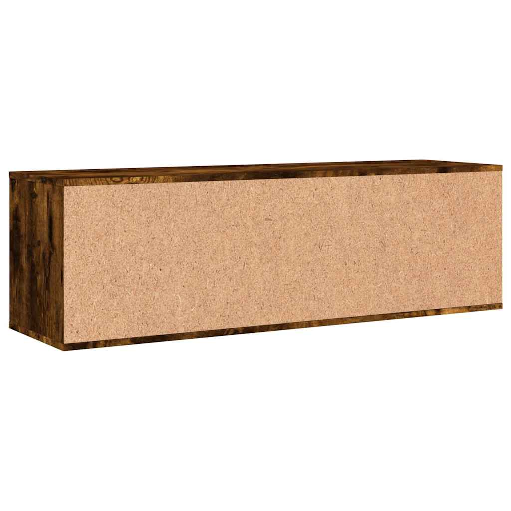 Meuble TV chêne fumé 120x34x37 cm bois d'ingénierie - XIOS