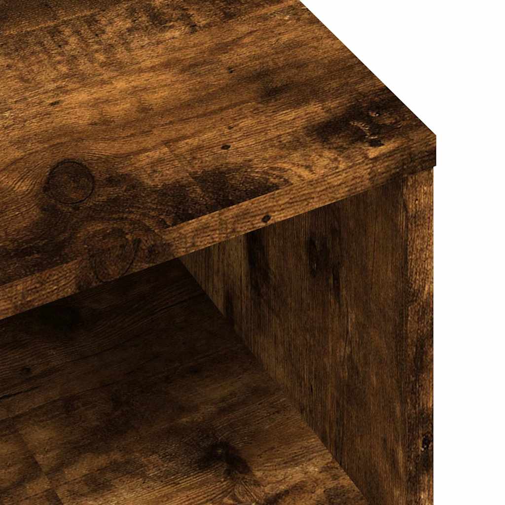 Meuble TV chêne fumé 120x34x37 cm bois d'ingénierie - XIOS