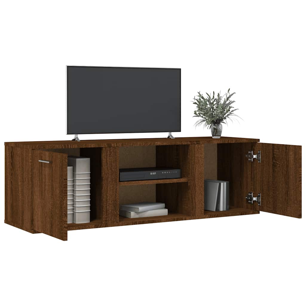 Meuble TV chêne marron 120x34x37 cm bois d'ingénierie - XIOS