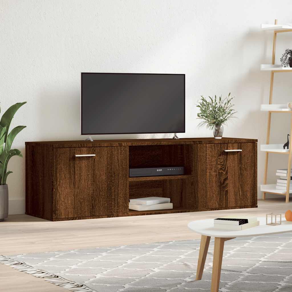 Meuble TV chêne marron 120x34x37 cm bois d'ingénierie - XIOS