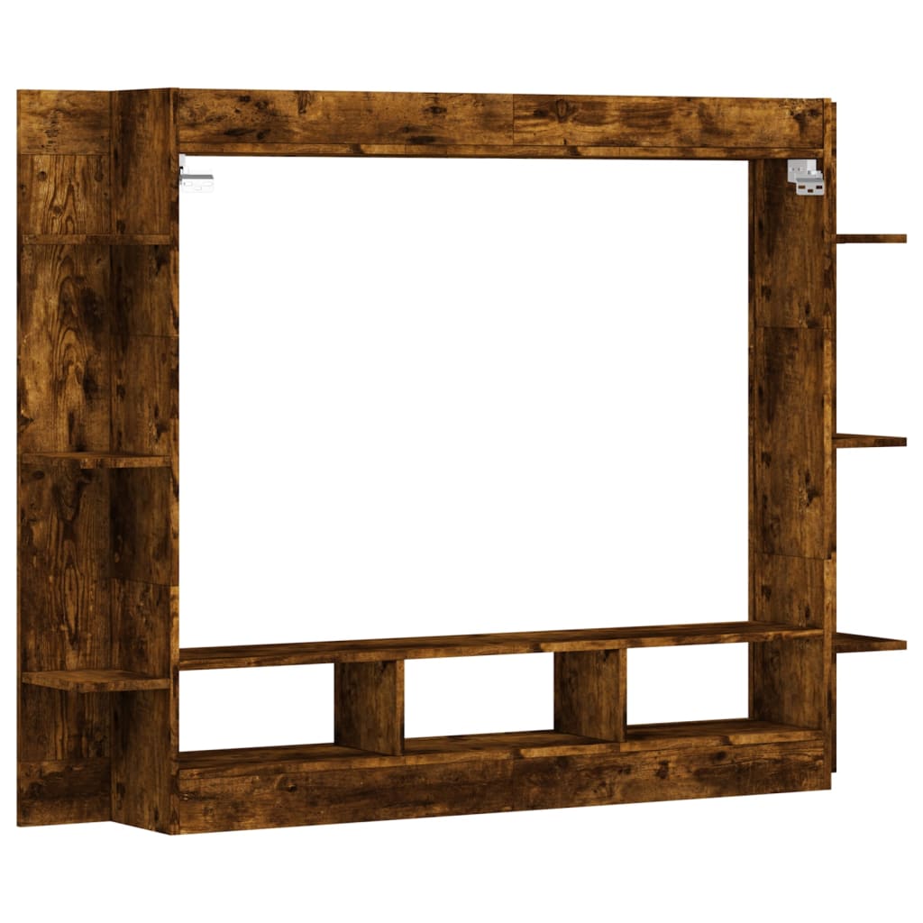 Meuble TV chêne fumé 152x22x113 cm bois d'ingénierie - XIOS