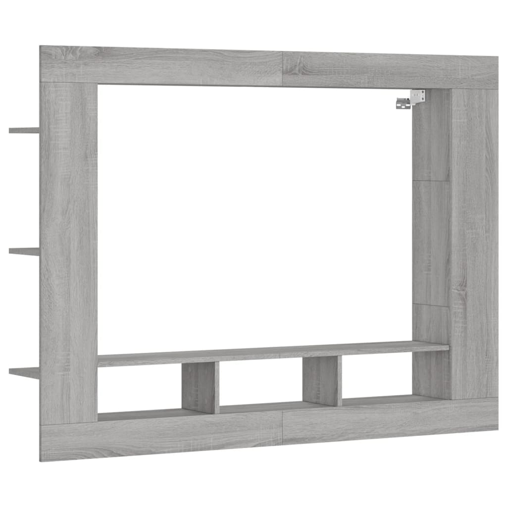 Meuble TV sonoma gris 152x22x113 cm bois d'ingénierie - XIOS