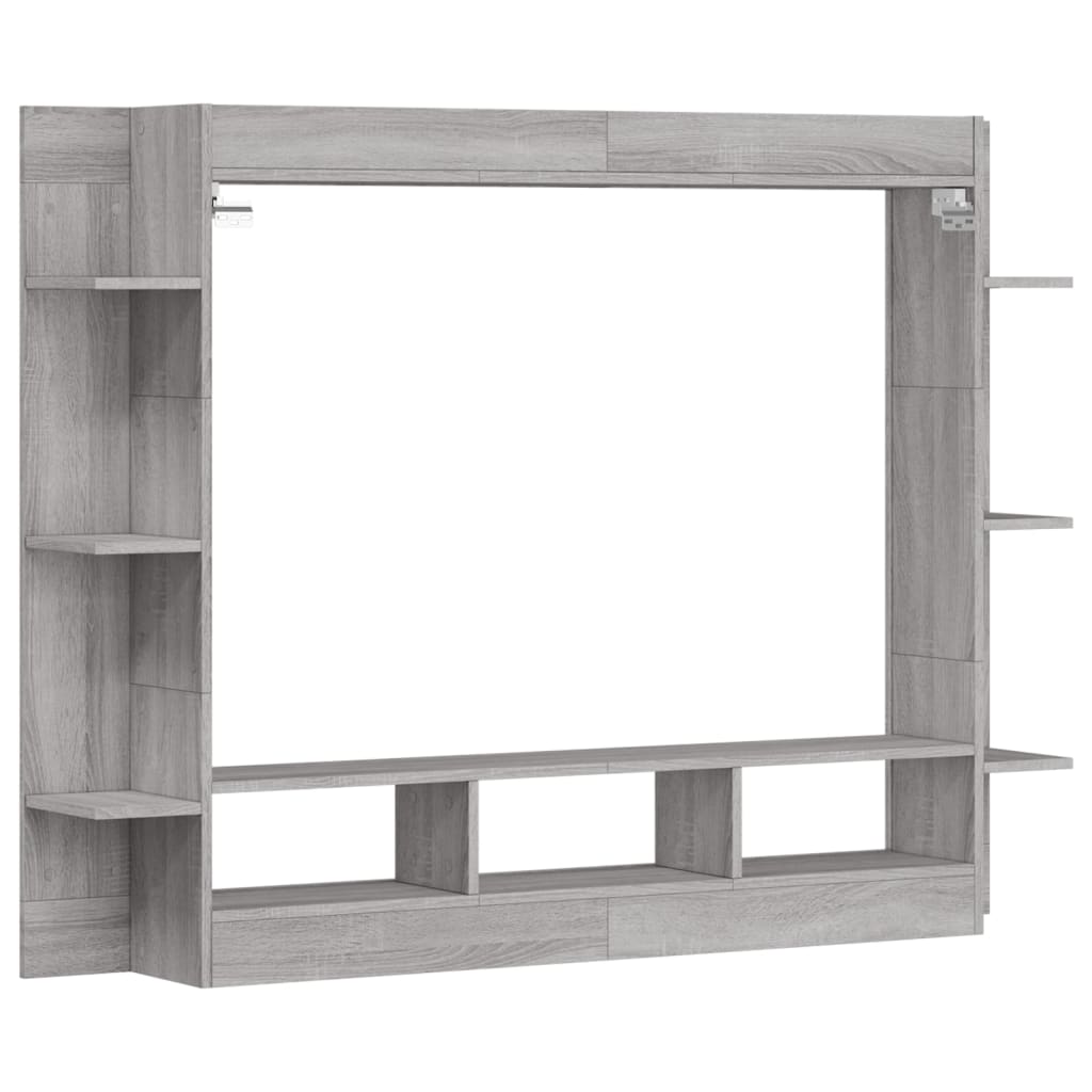 Meuble TV sonoma gris 152x22x113 cm bois d'ingénierie - XIOS
