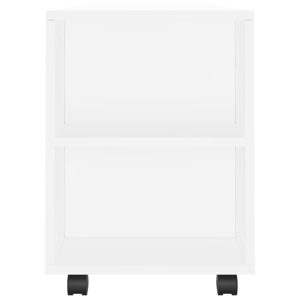 Meuble TV blanc 102x34,5x43 cm bois d'ingénierie - XIOS