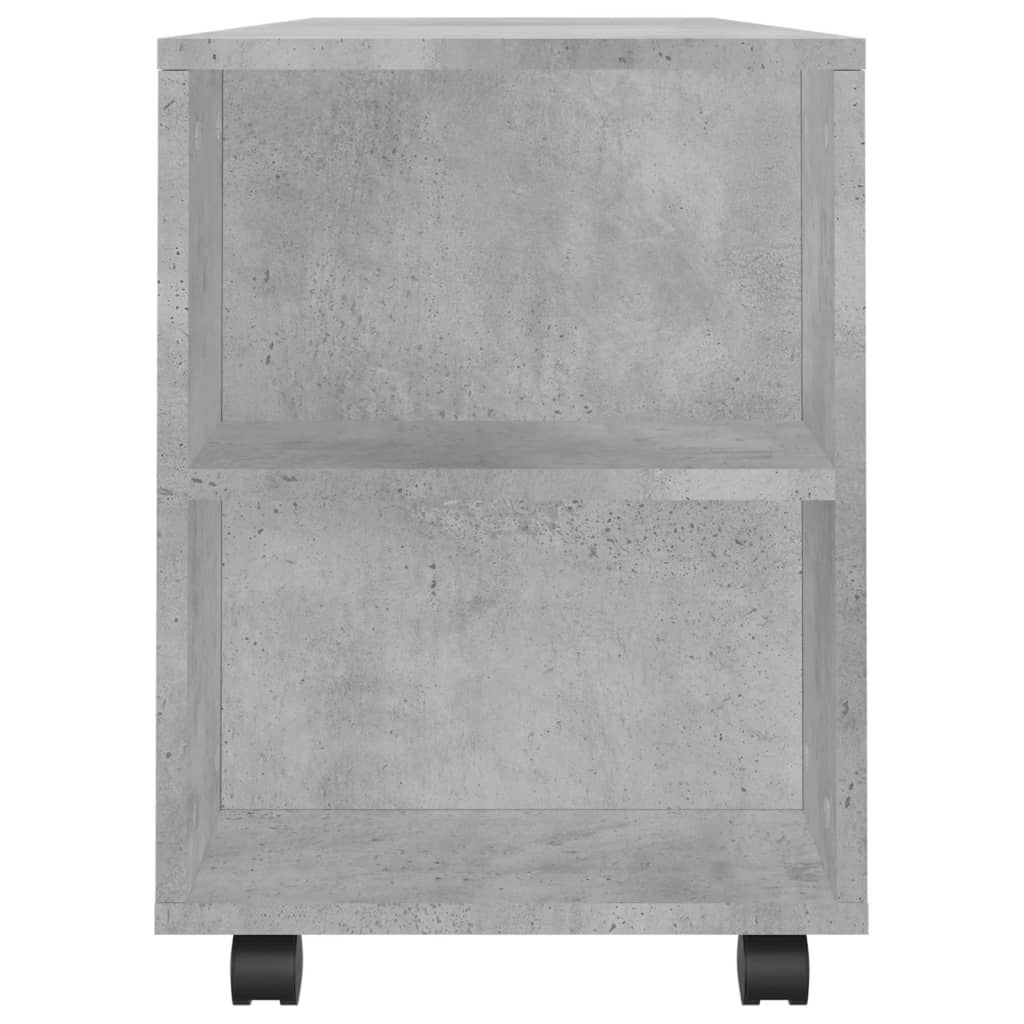 Meuble TV gris béton 102x34,5x43 cm bois d'ingénierie - XIOS