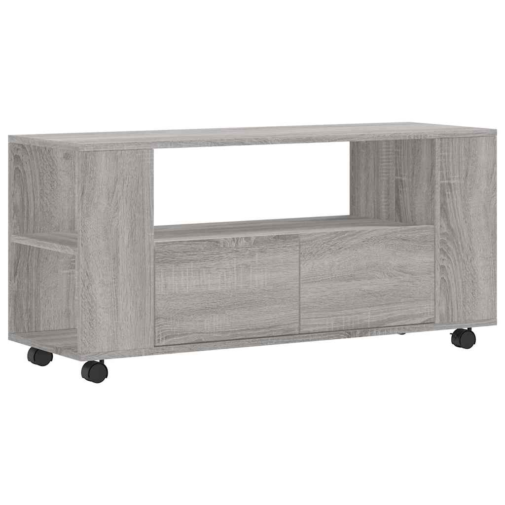 Meuble TV sonoma gris 102x34,5x43 cm bois d'ingénierie - XIOS