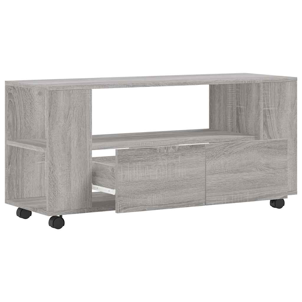 Meuble TV sonoma gris 102x34,5x43 cm bois d'ingénierie - XIOS