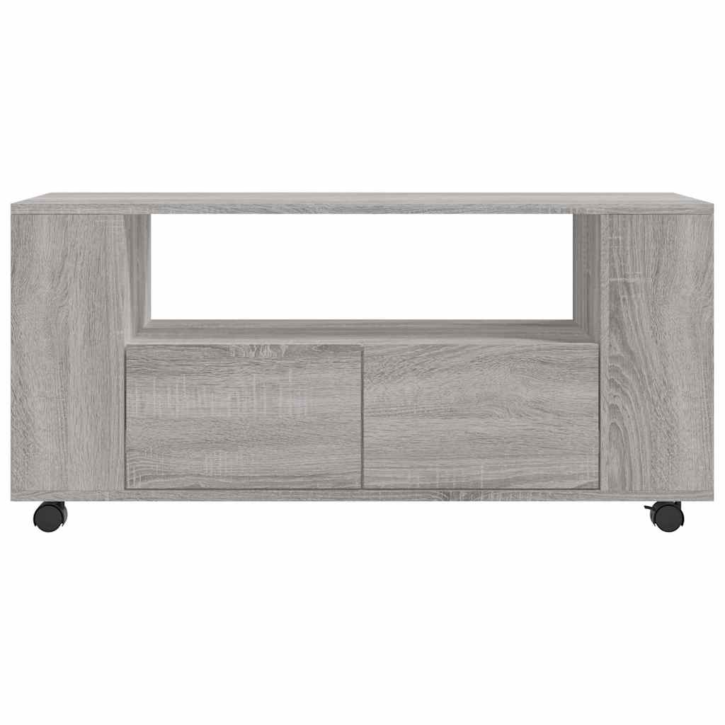 Meuble TV sonoma gris 102x34,5x43 cm bois d'ingénierie - XIOS