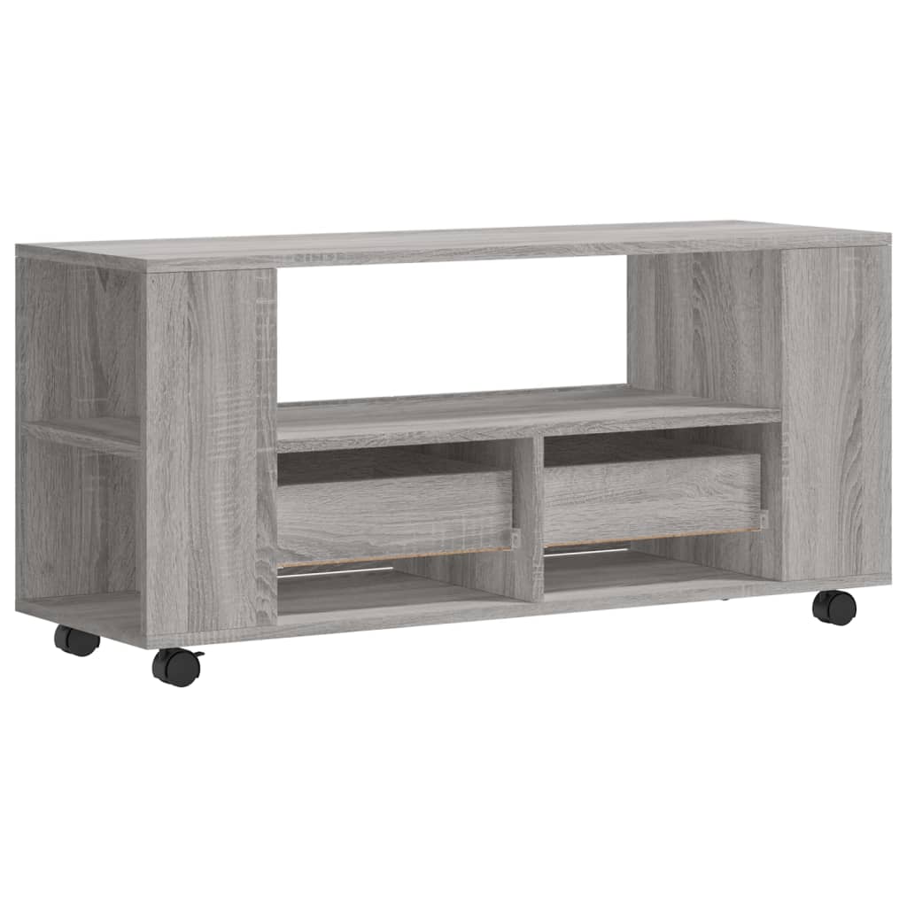 Meuble TV sonoma gris 102x34,5x43 cm bois d'ingénierie - XIOS