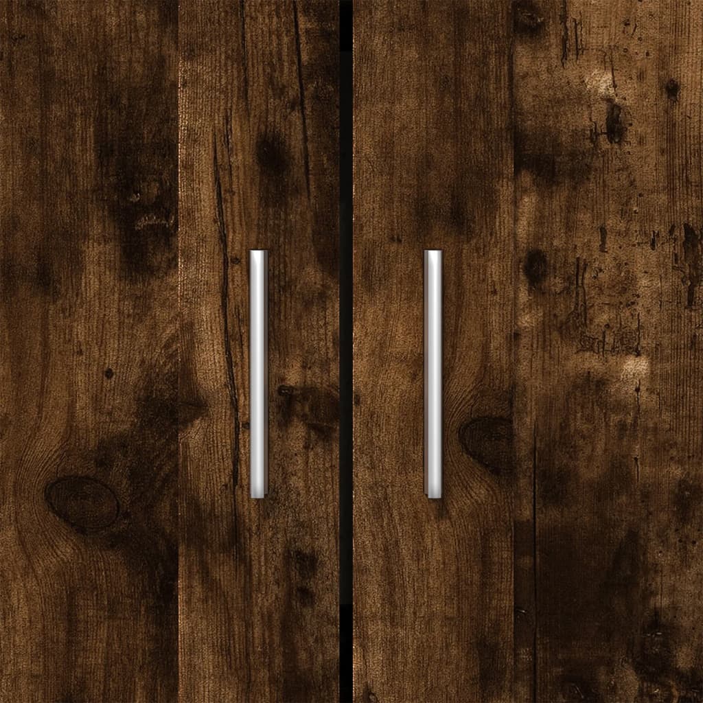 Bibliothèque chêne fumé 82,5x30,5x115 cm bois d'ingénierie - XIOS