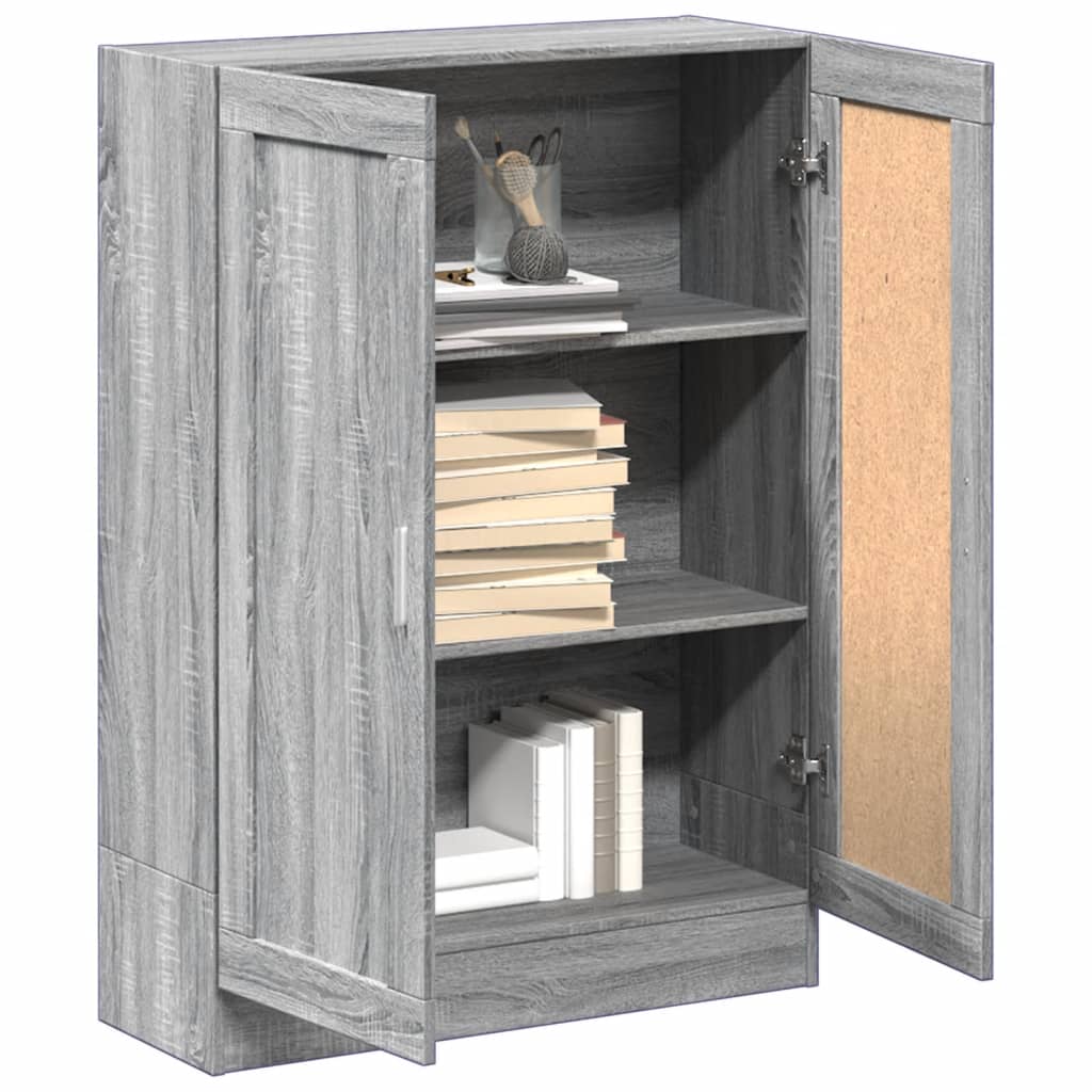 Bibliothèque sonoma gris 82,5x30,5x115 cm bois d'ingénierie - XIOS