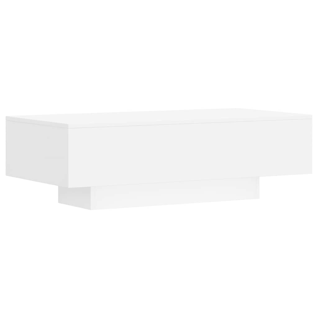 Table basse blanc 100x49,5x31 cm bois d'ingénierie - XIOS