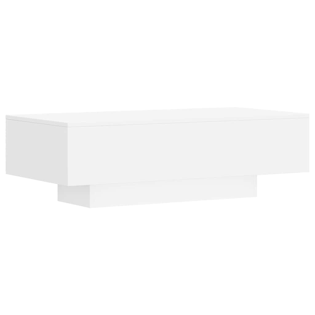 Table basse blanc 100x49,5x31 cm bois d'ingénierie - XIOS