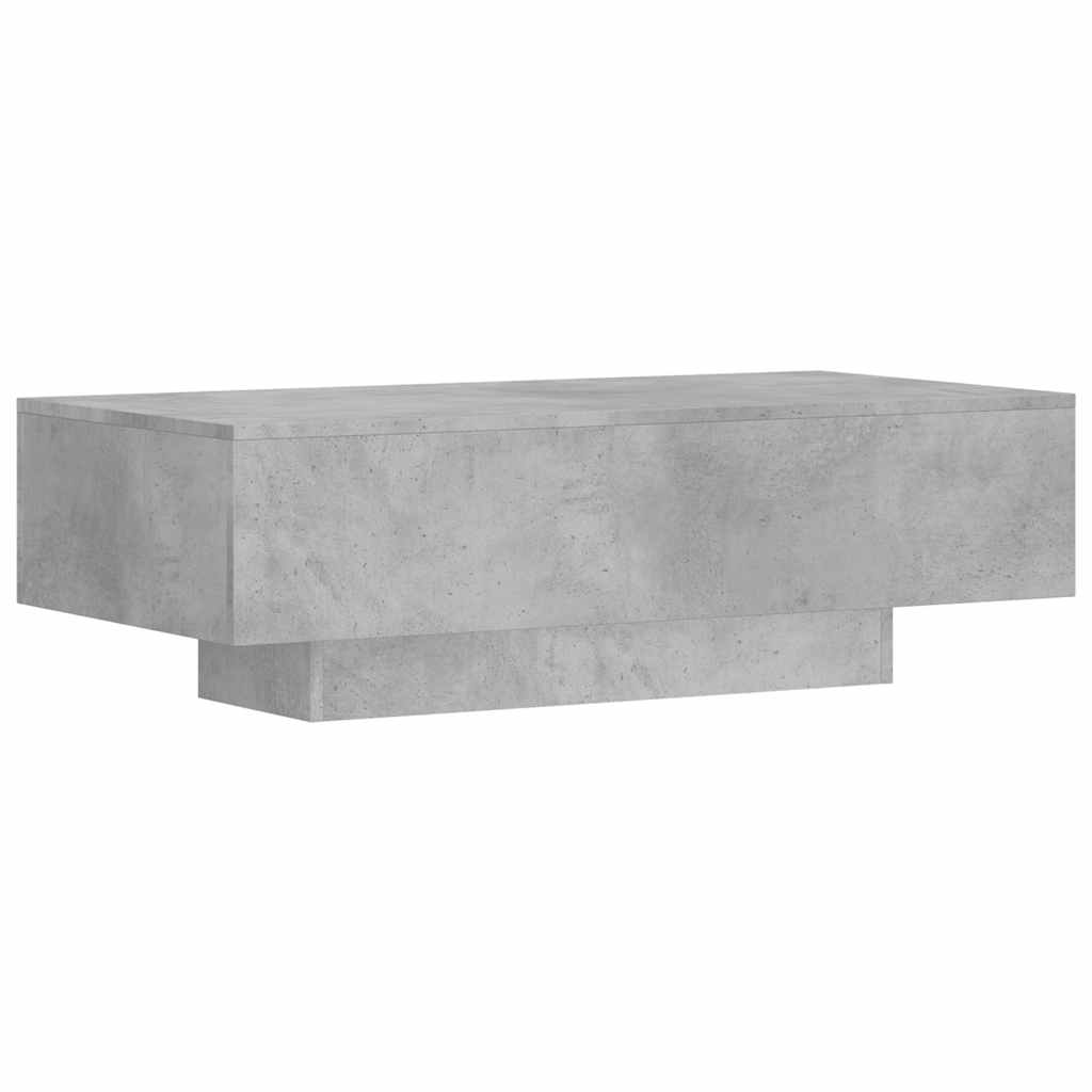 Table basse gris béton 100x49,5x31 cm bois d'ingénierie - XIOS