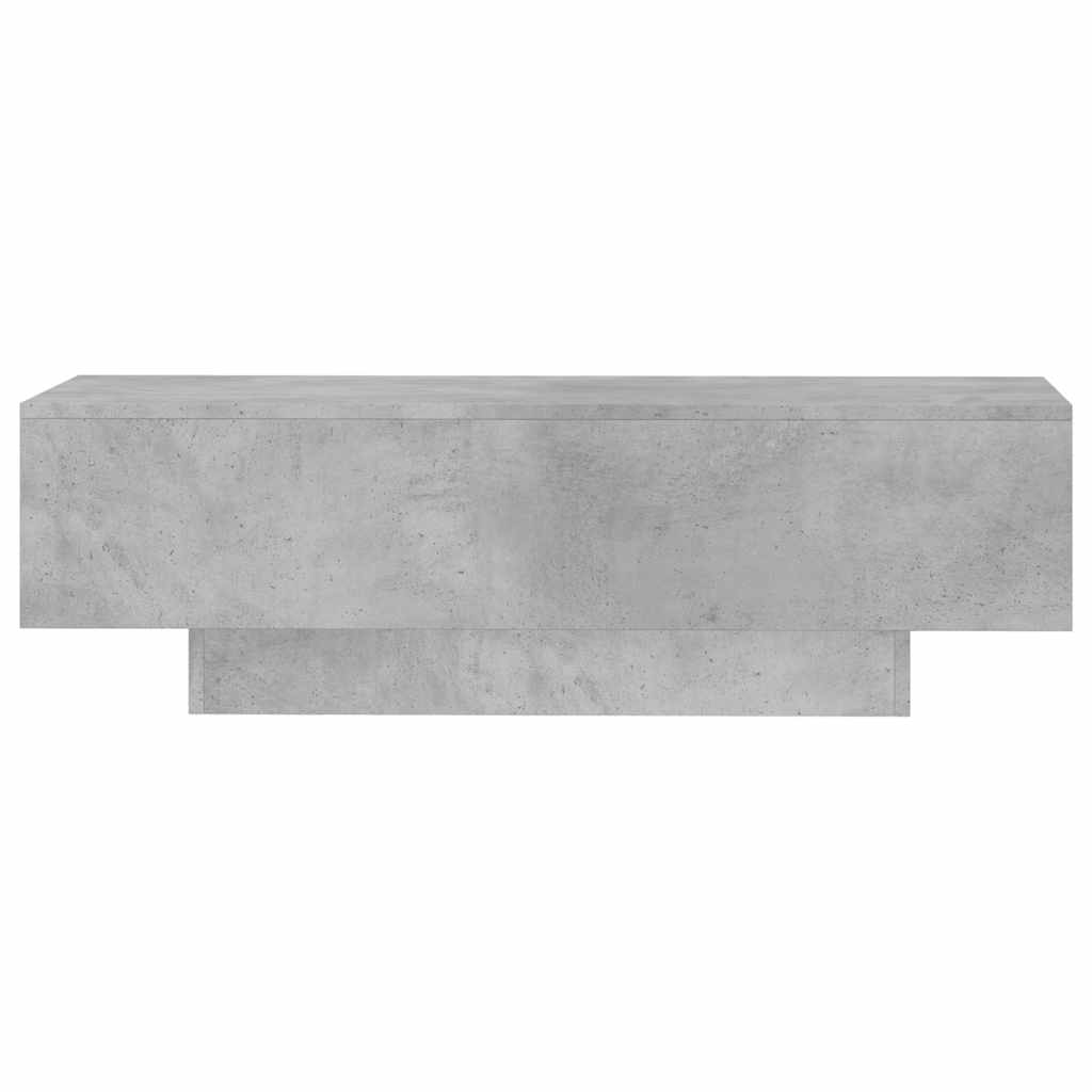 Table basse gris béton 100x49,5x31 cm bois d'ingénierie - XIOS