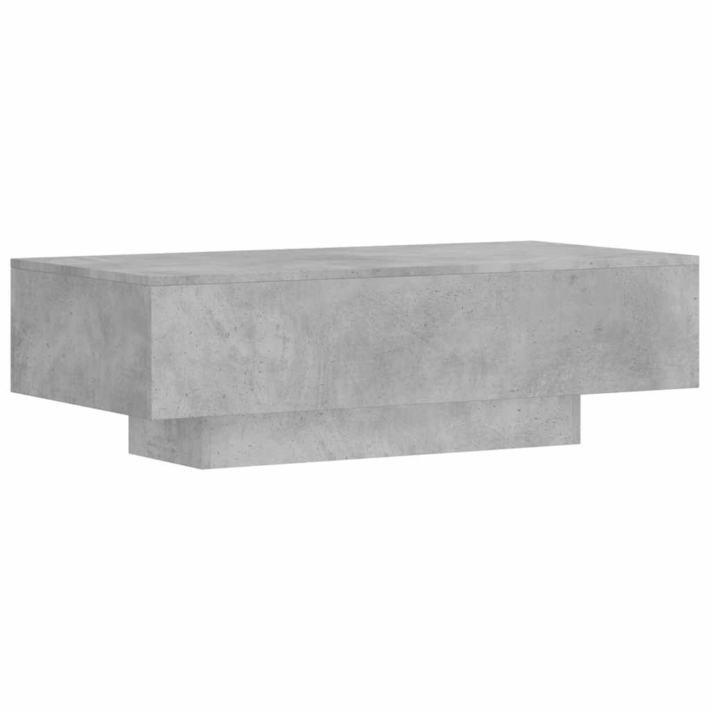 Table basse gris béton 100x49,5x31 cm bois d'ingénierie - XIOS