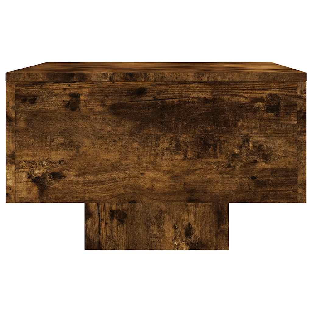 Table basse chêne fumé 100x49,5x31 cm bois d'ingénierie - XIOS